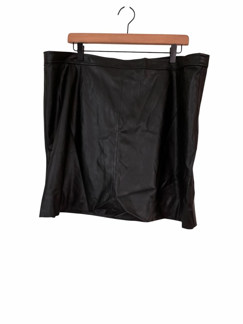 J.Crew NWT Faux-Leather Mini Skirt Black Style BL063 Womens Size 18